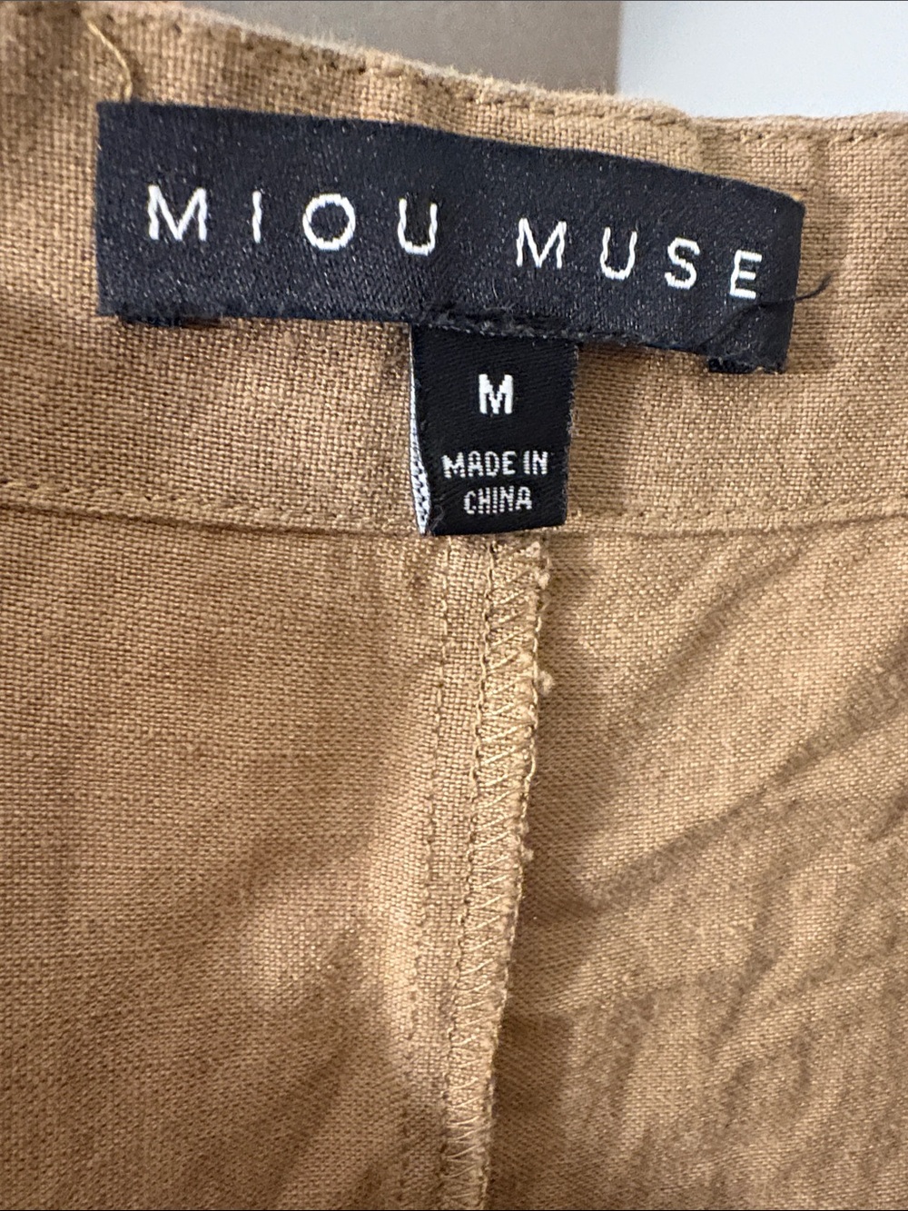 Slouchy Boho Linen Jumpsuit Brown, Medium - Picture 9 of 10